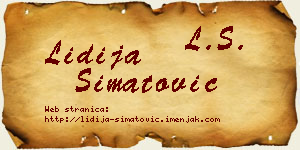 Lidija Simatović vizit kartica